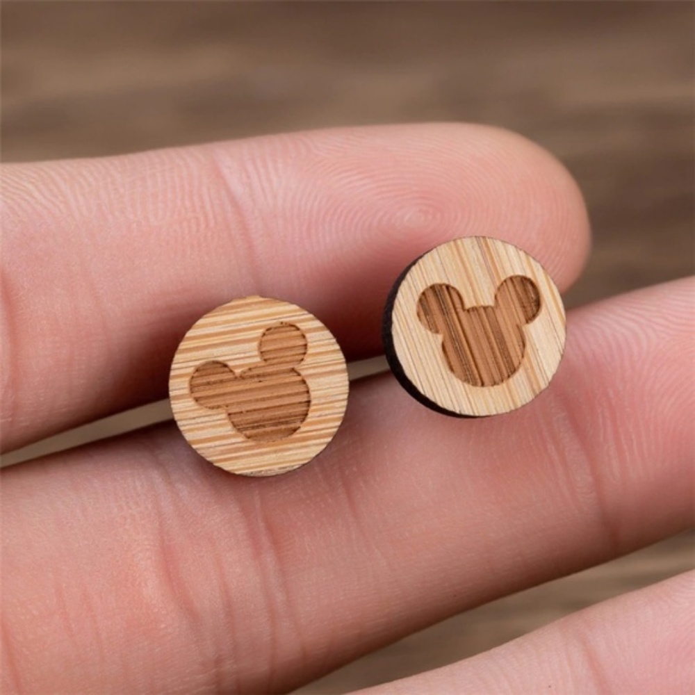 "I'm All Ears" Mickey Mouse Handmade Stud Earrings - Picture 3 of 3